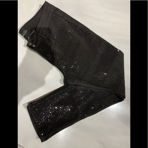 🎈Jane Doe Black Sequins Jeans Casual Cocktail Party SZ 15 SALE❗️ - Picture 16 of 16